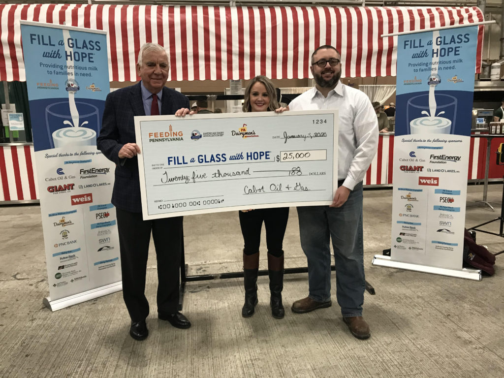 Fill a Glass with Hope Keystone Sponsorship check
